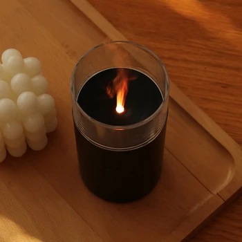 eterinių aliejų difuzoriai Aromaterapinis drėkintuvas Modeliavimo žvakių šviesos aromato infuzatorius namų miegamojo biurui su aplinkos šviesa