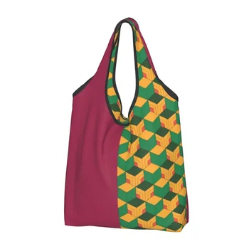 Daugkartinio naudojimo Giyuu Tomioka pirkinių krepšys Moteriškas krepšys Nešiojamas Kimetsu No Yaiba Bakalėjos pirkėjų krepšiai