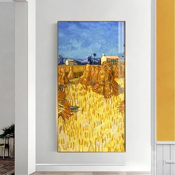 Van Gogas Garsus paveikslas Žvaigždėtas dangus Peizažas Plakatas Hoom Dekoras Drobės atspaudai Sienų tapyba Svetainės įėjimas Cuadros