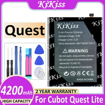 KiKiss 4200mah for Quest Lite Geros kokybės mobiliojo telefono baterija Cubot Quest Lite galingos baterijos + nemokami įrankiai