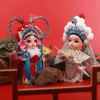 Namų dekoras Pekino operos festivalio dovanų dekoravimo priedai Mažas šilkinis žmogus Opera Lėlė Lėlių automobilių papuošalai Operos personažai
