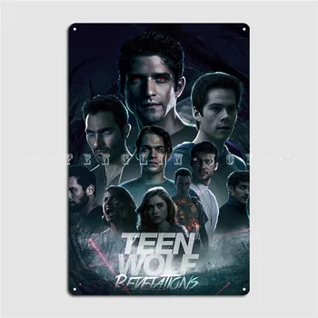Teen Wolf Revelations Metalinis plokštelių plakatas Siena Urvo sienos dizaino plokštės Alavo ženklo plakatas