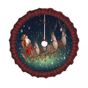 Kalėdų senelis 4 Kalėdų eglutės sijonai ir Helovino eglutės sijonai Juokingi namų pledai Helovino eglutės dekoracijos