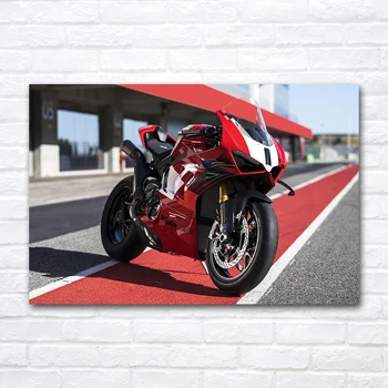 Motociklų drobės paveikslai Ducati Panigale V4 R Sportinis dviratis Modernus sienų menas Plakatai ir atspaudai namų svetainės dekorui