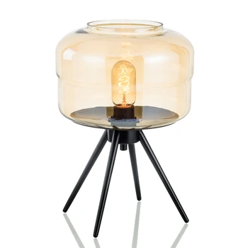 Nordic Creative Glass Lamp Moderni minimalistinė naktinė miegamojo svetainė Dizainerio dekoratyvinė stalinė lempa