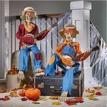 Helovino animacija Gitaros skeletas Helovino skeleto dekoravimas Dekoravimas Namų aksesuarai Svetainės dekoravimas
