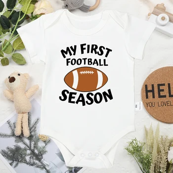 MANO pirmasis futbolo sezonas amerikietiško stiliaus kūdikių onesies laisvalaikio madingas kūdikių romperis Sukurtas kasdienis lengvumas medvilniniai berniukų mergaičių drabužiai