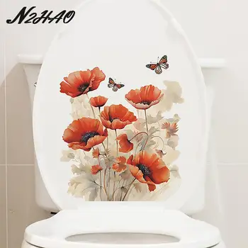 Vonios tualeto lipdukai Šiuolaikiniai minimalistiniai gėlių raštai Lipnūs paveikslai vonios kambario dekoracijoms