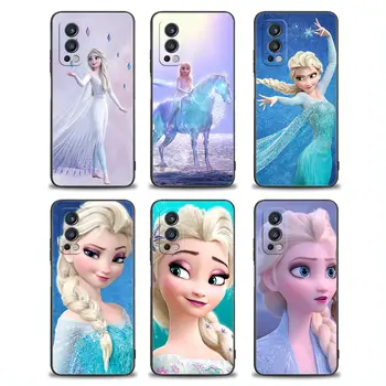 Queen Elsas šaldytas princesės silikoninis telefono dėklas, skirtas Oneplus 10 9 8 7 T Pro 1+ 9R 8T 11 Cover One Plus Nord 2 5G 2T CE Ace Fundas