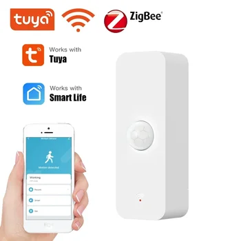 Tuya Zigbee/WiFi PIR judesio jutiklis Išmanieji namai WiFi Žmogaus kūno infraraudonųjų spindulių detektoriaus sauga Išmanusis gyvenimas veikia su Alexa 