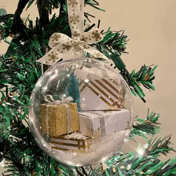 Kalėdos Nauja eglutės puošyba Skaidrus kamuolys Šventiniai reikmenys Kabančios dekoracijos Dekoracijos Dekoracijos