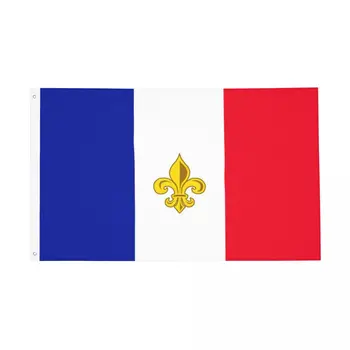 France Fleur de Lis Flags Patvari lauko reklamjuostė Lelija gėlių simbolis Prancūzijos vėliava Bet kokiu oru kabanti dekoracija