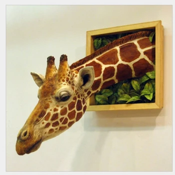 3D rėmas Žirafa Kūrybinis pakabukas Natūralus gyvūnas Sienų apdaila Geležiniai rekvizitai Namų baldai Šventinės dovanos Keli variantai