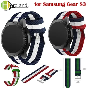 Watch Strap Band Sport Dirželis, skirtas Samsung Gear S3 Frontier Classic Laikrodžio juostų dirželis Fine Woven Nylon reguliuojama pakaitinė juosta