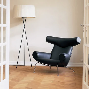 Bull kėdė Natūralios odos vienvietė sofos kėdė Itališka minimalistinė vilos svetainės dizainerė Lazy Bone kėdė