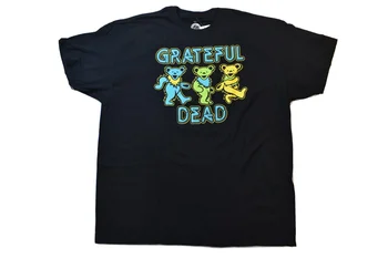 Grateful Dead Mens Dancing Bears Black Shirt NWT 2XL