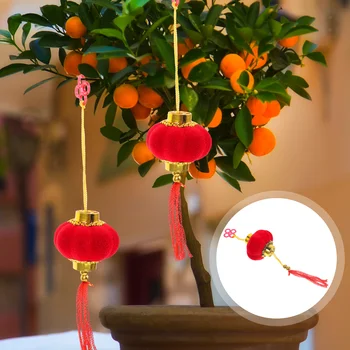 Kinų žibintų pakabinimas Pavasario festivalio ornamentas Raudonas žibintas Kabantys dekorai Žibintai ant medžių Lauko vidaus bonsai dekoras