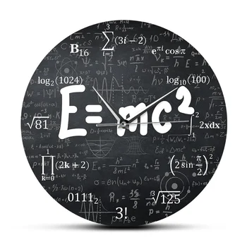 Reliatyvumo teorija Matematikos formulė Sieninis laikrodis Mokslininkas Fizikos mokytojas Dovana Mokyklos klasės dekoras