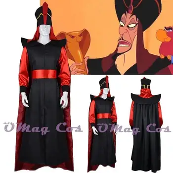 Anime Arabijos naktys Aladdin Jafar Cosplay kostiumai Aldult Halloween kostiumas vyrams kostiumas vakarėlio uniforma pilno komplekto drabužiai