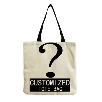 Personal Customize Women Tote Bag rankinės su spausdinimo logotipu Custom Your Pictures Pirkinių krepšiai 