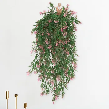 Dirbtinė gėlių siena Kabantys žalieji augalai Plastikiniai lapai Netikros šakos Vynuogių augalų sienų dekoras Pagrindinis Biuras Vidinis Dekoratyvinis