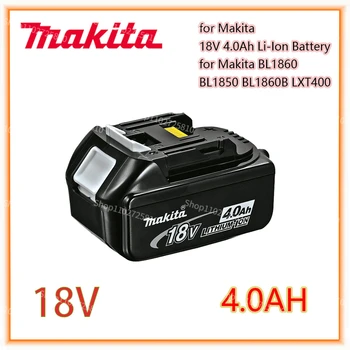 Makita Original 18V 4.0AH 5.0AH 6.0AH įkraunama elektrinių įrankių baterija su LED ličio jonų keitimu LXT BL1860B BL1860 BL1850