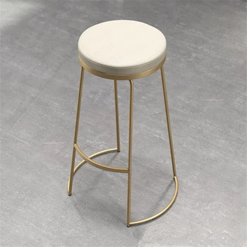 2019 Nordic Golden Stool Bar Modern Minimalist Iron Registrdesk High Stool Bar Kėdės namų prekystalio kėdėms