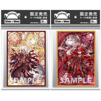 60PCS 62x89mm YU-GI-OH kortelių rankovės Lazerinės paveikslėlių rankovės Iliustracija Anime Protector kortelės dangtelis stalo žaidimų prekybos kortelėms