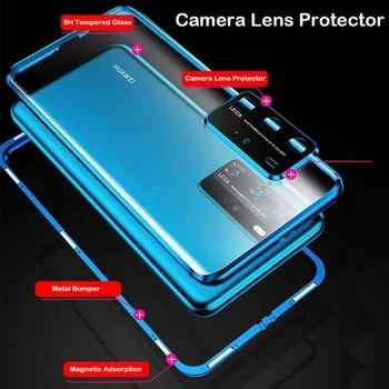 Visos apsaugos telefono dėklas, skirtas XIAOMI MI Poco M3 Pro M4 Pro 5G F3 F4 F5 Pro X3 X4 GT grūdinto magnetinio adsorbcijos stiklo dangtelis