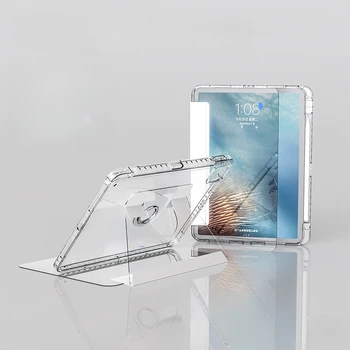 Rotuojamas krištolo skaidrumo dėklas, skirtas Huawei MatePad 11 2021 2023 DBY-W09 L09 DBR-W09 L09 su pieštuko laikikliu Automatinis miego dangtelis