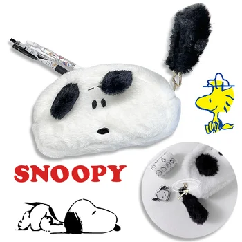 Snoopy Makeup Plush Bag Pencil Pouch Cartoon Anime Didelės talpos nešiojamas su diržų merginomis Moterys Kelionės Mažas laikymo krepšys