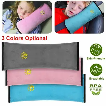 Vaikai Automobilio saugos dirželis Pagalvė Pagalvė Kaklas Pečių apsauga Saugos diržo pagalvėlė Reguliuojamas laikiklis Mielas pliušinis kilimėlis