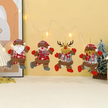 Naujas kalėdinis šokis Lėlės pakabukas Kalėdinės dekoracijos Maži audinių papuošalai Kalėdų eglutės pakabukas Mažos dovanėlės