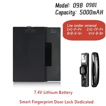 Smart durų užrakto baterija 7.4V polimeras Ličio Slimme Deurslot Batterij 5000Mah Voor Xiaomi Bosch Haier Ect
