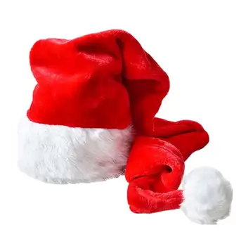 Ypač ilga Kalėdų senelio kepurė Aukštos kokybės Kalėdų Senelis Šiltos skrybėlės 1,5m raudonos suaugusiųjų Naujųjų metų šventiniai vakarėliai Skrybėlės Kalėdų kastetai