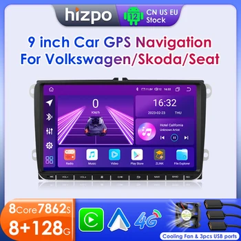 Hizpo Android 12 automatinis radijas, skirtas Volkswagen VW Passat B6 B7 CC Tiguan Touran GOLF POLO Carplay automobilių multimedija GPS 2din Autoradio