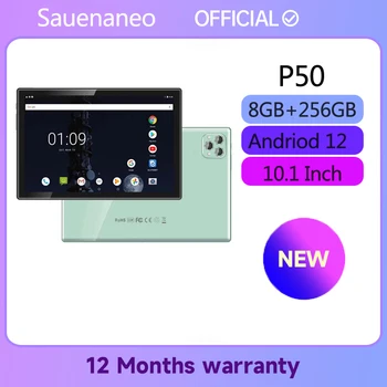 Naujausias Sauenaneno P50 10,1 colio Android 12 Octa CoreTablet 8GB RAM 256GB ROM MTK6762 planšetiniai kompiuteriai 4G Dual SIM LTE WiFi AI Pagreitinimas