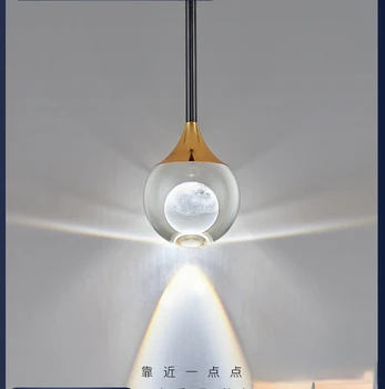 Modernus minimalistinis miegamojo naktinis šviestuvas Svetainė Viena galva Mažas droplight Minimalistinis baras Pakabinama linija Šviestuvas Prieškambario šviestuvai