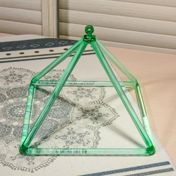 SITSANG-Perfect Pitch Green Crystal Singing Pyramid for Yoga Relaxed, 5 colių