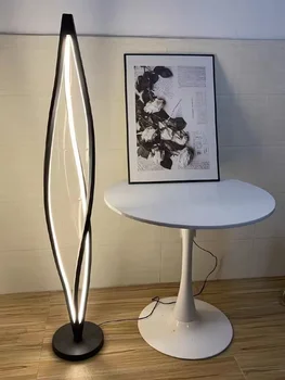 Itališka moderni minimalistinė valgomojo lempa Meno biuro parodų salė Creative Wave Style Svetainės grindų šviestuvas