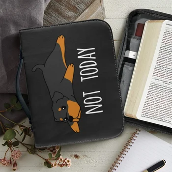 FORUDESIGNS Love Rottweiler Design Biblijos laikiklio krepšys Praktiškos ponios Nauja odinė Biblijos apsauga Klasikinė rankinė Mados moterys