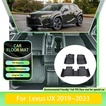 TPE automobilių grindų kilimėliai Lexus UX ZA10 200 250h 2019 ~ 2023 Prabangūs nešvarumams atsparūs odiniai įklotai LHD pėdų kilimėliai Kilimai Auto aksesuarai