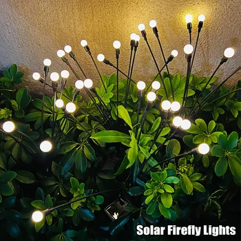 Saulės Firefly LED žibintai Lauko sodo apdaila Neperšlampami kraštovaizdžio žibintai Fejerverkas Firefly Vejos lempos Pagrindinis Balkonas 001