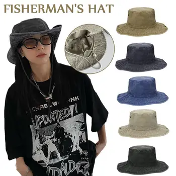 Summer Hat Flexible Anti-UV Wide Brim Visor Hat Vyriškos ir moteriškos kasdienio korėjietiško stiliaus šviesos lentos žvejo kepurė nuo saulės