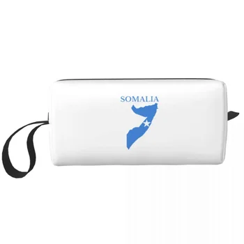 Somalio vėliavos žemėlapis Makiažo krepšys Maišelis Somalio kosmetikos krepšys Kelioniniai reikmenys Maži makiažo maišeliai Piniginė Vyrai Moterys