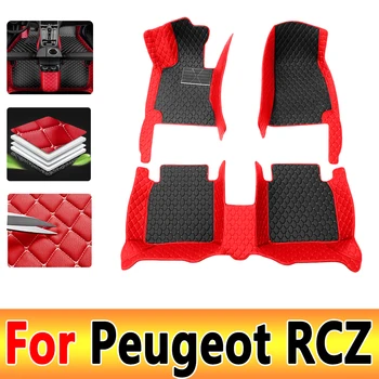 Automobilių grindų kilimėliai Peugeot RCZ T75 2009~2015 Prabangūs odiniai kilimėliai Kilimėliai Kilimai Patvarus trinkelių rinkinys Automobilių aksesuarai Interjero dalys 2010