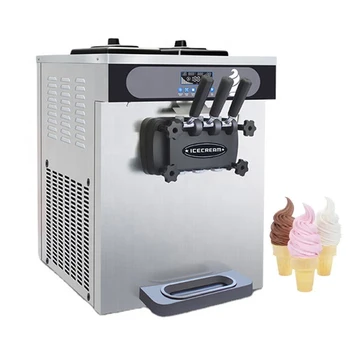 Stalviršis Soft Serve ledų mašina Komercinis mini ledų gamintojai Nerūdijančio plieno ledo popierėlių mašina