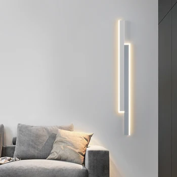 Modern Simple Long Strip Led Wall Light Miegamojo apdaila Lovos šviestuvas Namų dekoravimas Televizorius Sieninis šviestuvas Svetainė Sieninis šviestuvas Gl