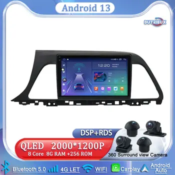 Android 13 skirta Hyundai Sonata 7 LF 2014 - 2017 Carplay Multimedia monitoriaus ekranas Stereo radijas Vaizdo grotuvas TV Automobilio GPS navigacija