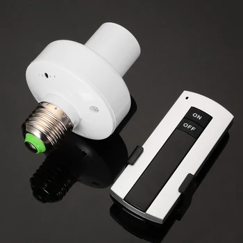 Nuotolinio valdymo jungikliai Belaidžiai E27 sraigtinės šviesos pagrindo įjungimo / išjungimo laikmačio jungiklio lizdai LED lempos lempos lemputei